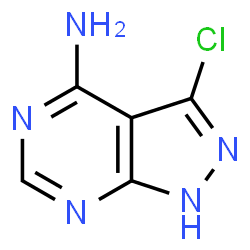 ChemSpider 2D Image | 3-Chloro-1H-pyrazolo[3,4-d]pyrimidin-4-amine | C5H4ClN5