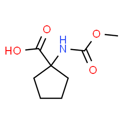 ChemSpider 2D Image | 1-[(Methoxycarbonyl)amino]cyclopentanecarboxylic acid | C8H13NO4