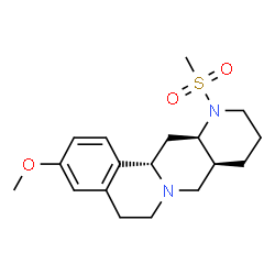 ChemSpider 2D Image | (8aS,12aR,13aS)-3-methoxy-12-(methylsulfonyl)-5,8,8a,9,10,11,12,12a,13,13a-decahydro-6H-isoquino[2,1-g][1,6]naphthyridine | C18H26N2O3S