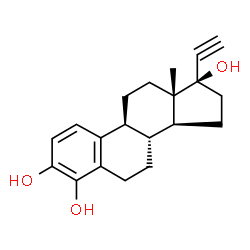 ChemSpider 2D Image | (17alpha)-19-Norpregna-1,3,5(10)-trien-20-yne-3,4,17-triol | C20H24O3