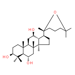 ChemSpider 2D Image | (3beta,6alpha,12beta,20R)-20,25-Epoxydammarane-3,6,12-triol | C30H52O4