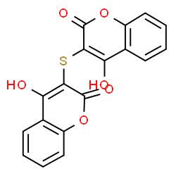 ChemSpider 2D Image | 2H-1-Benzopyran-2-one, 3,3'-thiobis(4-hydroxy- | C18H10O6S