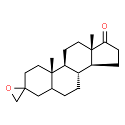 ChemSpider 2D Image | (8R,9S,10S,13S,14S)-10,13-Dimethyltetradecahydrospiro[cyclopenta[a]phenanthrene-3,2'-oxiran]-17(2H)-one | C20H30O2