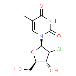 ChemSpider 2D Image | (2xi)-2'-Chlorothymidine | C10H13ClN2O5