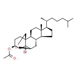 ChemSpider 2D Image | (3beta,5alpha,6beta)-5-Bromo-6,19-epoxycholestan-3-yl acetate | C29H47BrO3