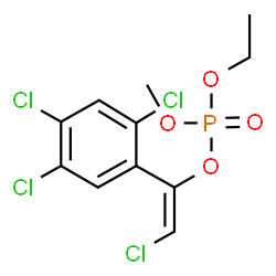 ChemSpider 2D Image | 2-chloro-1-(2,4,5-trichlorophenyl)ethenyl ethyl methyl phosphate | C11H11Cl4O4P