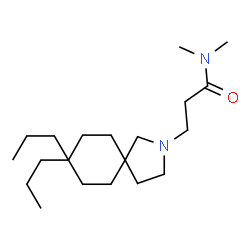 ChemSpider 2D Image | N,N-Dimethyl-8,8-dipropyl-2-azaspiro(4.5)decane-2-propanamide | C20H38N2O