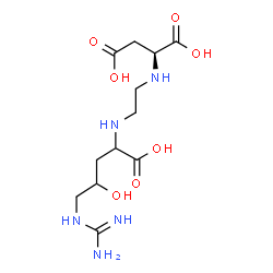 ChemSpider 2D Image | (2S)-2-({2-[(4-Carbamimidamido-1-carboxy-3-hydroxybutyl)amino]ethyl}amino)succinic acid | C12H23N5O7