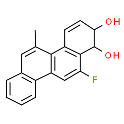 ChemSpider 2D Image | 12-Fluoro-5-methyl-1,2-dihydro-1,2-chrysenediol | C19H15FO2