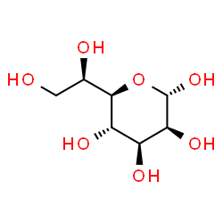 ChemSpider 2D Image | (5R)-5-[(1R)-1,2-Dihydroxyethyl]-alpha-D-lyxopyranose | C7H14O7