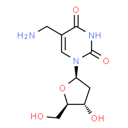 ChemSpider 2D Image | 5-(Aminomethyl)-2'-deoxyuridine | C10H15N3O5