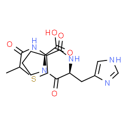 ChemSpider 2D Image | N-((6-Methyl-5-oxo-3-thiomorpholinyl)carbonyl)-L-histidyl-L-proline | C17H23N5O5S