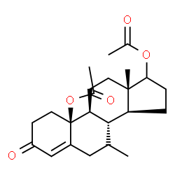 ChemSpider 2D Image | 7-Methyl-3-oxoestr-4-ene-10,17-diyl diacetate | C23H32O5