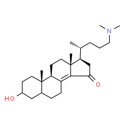 ChemSpider 2D Image | 24-(Dimethylamino)-3-hydroxychol-8(14)-en-15-one | C26H43NO2
