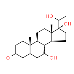 ChemSpider 2D Image | Pregnane-3,7,17,20-tetrol | C21H36O4