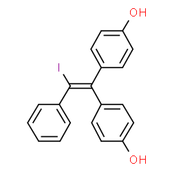 ChemSpider 2D Image | 4,4'-(2-Iodo-2-phenyl-1,1-ethenediyl)diphenol | C20H15IO2