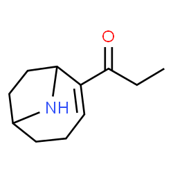 ChemSpider 2D Image | 1-(9-Azabicyclo[4.2.1]non-2-en-2-yl)-1-propanone | C11H17NO