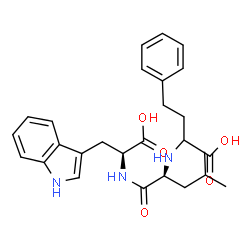 ChemSpider 2D Image | N-(1-Carboxy-3-phenylpropyl)-L-leucyl-L-tryptophan | C27H33N3O5