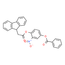 ChemSpider 2D Image | 4-Benzoyloxy-2-nitrophenyl 9-fluoreneacetate | C28H19NO6