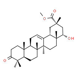 ChemSpider 2D Image | Methyl (22alpha)-22-hydroxy-3-oxoolean-12-en-29-oate | C31H48O4