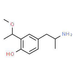 ChemSpider 2D Image | 4-(2-Aminopropyl)-2-(1-methoxyethyl)phenol | C12H19NO2