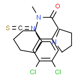 ChemSpider 2D Image | 2-(4,5-Dichloro-2-isothiocyanatophenyl)-N-methyl-N-[2-(1-pyrrolidinyl)cyclohexyl]acetamide | C20H25Cl2N3OS