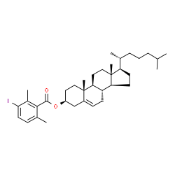 ChemSpider 2D Image | (3beta)-Cholest-5-en-3-yl 3-iodo-2,6-dimethylbenzoate | C36H53IO2