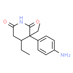 ChemSpider 2D Image | 3-(4-Aminophenyl)-3,4-diethyl-2,6-piperidinedione | C15H20N2O2