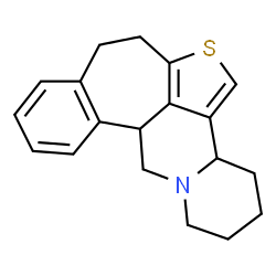 ChemSpider 2D Image | 2,3,4,4a,7,8,12b,13-Octahydro-1H-6-thia-13a-azabenzo[f]naphtho[1,2,3-cd]azulene | C19H21NS