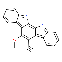 ChemSpider 2D Image | 6-Methoxyindolo[2,3-a]carbazole-5-carbonitrile | C20H11N3O
