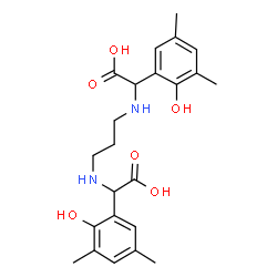 ChemSpider 2D Image | 2,2'-(1,3-Propanediyldiimino)bis[(2-hydroxy-3,5-dimethylphenyl)acetic acid] | C23H30N2O6