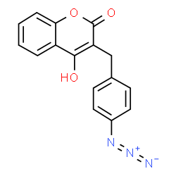 ChemSpider 2D Image | 3-(4-Azidobenzyl)-4-hydroxy-2H-chromen-2-one | C16H11N3O3