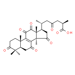 ChemSpider 2D Image | (25R)-3,7,11,12,15,23-Hexaoxolanost-8-en-26-oic acid | C30H38O8