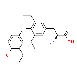 ChemSpider 2D Image | 3,5-Diethyl-3'-isopropyl-D,L-thyronine | C22H29NO4