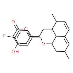 ChemSpider 2D Image | 6-(2-{8-[(4-Fluorobenzyl)oxy]-2,6-dimethyl-1,2,6,7,8,8a-hexahydro-1-naphthalenyl}ethyl)-4-hydroxytetrahydro-2H-pyran-2-one | C26H33FO4