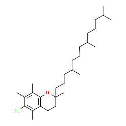 ChemSpider 2D Image | 6-Chloro-2,5,7,8-tetramethyl-2-(4,8,12-trimethyltridecyl)chromane | C29H49ClO