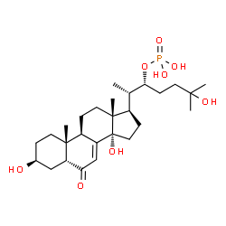 ChemSpider 2D Image | 2-deoxyecdysone 22-phosphate | C27H45O8P