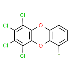 ChemSpider 2D Image | Tetrachlorofluorodibenzo-p-dioxin | C12H3Cl4FO2