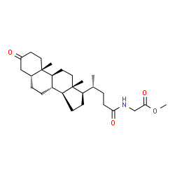 ChemSpider 2D Image | Methyl N-[(5beta)-3,24-dioxocholan-24-yl]glycinate | C27H43NO4