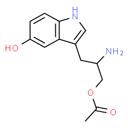 ChemSpider 2D Image | 2-Amino-3-(5-hydroxy-1H-indol-3-yl)propyl acetate | C13H16N2O3