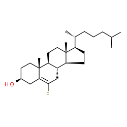 ChemSpider 2D Image | (3beta)-6-Fluorocholest-5-en-3-ol | C27H45FO