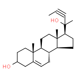 ChemSpider 2D Image | (20xi)-Chol-5-en-22-yne-3,20-diol | C24H36O2