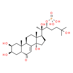 ChemSpider 2D Image | 20-hydroxyecdysone 22-phosphate | C27H45O10P
