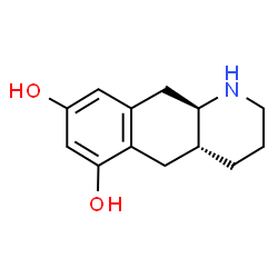 ChemSpider 2D Image | (4aR,10aR)-1,2,3,4,4a,5,10,10a-Octahydrobenzo[g]quinoline-6,8-diol | C13H17NO2