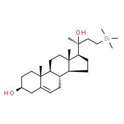 ChemSpider 2D Image | 24-Norchol-5-ene-3,20-diol, 23-(trimethylsilyl)-, (3beta)- | C26H46O2Si