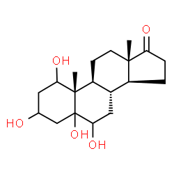 ChemSpider 2D Image | 1,3,5,6-Tetrahydroxyandrostan-17-one | C19H30O5