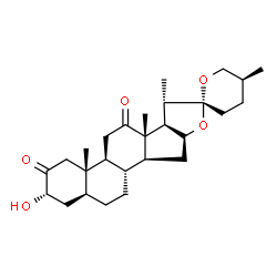 ChemSpider 2D Image | (3alpha,5alpha,25S)-3-Hydroxyspirostan-2,12-dione | C27H40O5