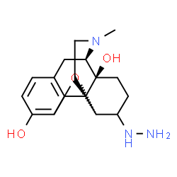 ChemSpider 2D Image | (5alpha)-6-Hydrazino-17-methyl-4,5-epoxymorphinan-3,14-diol | C17H23N3O3