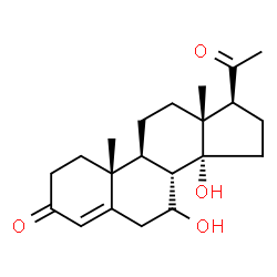 ChemSpider 2D Image | 7,14-Dihydroxypregn-4-ene-3,20-dione | C21H30O4