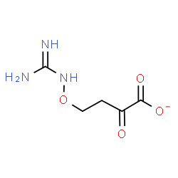 ChemSpider 2D Image | 4-(Carbamimidamidooxy)-2-oxobutanoate | C5H8N3O4
